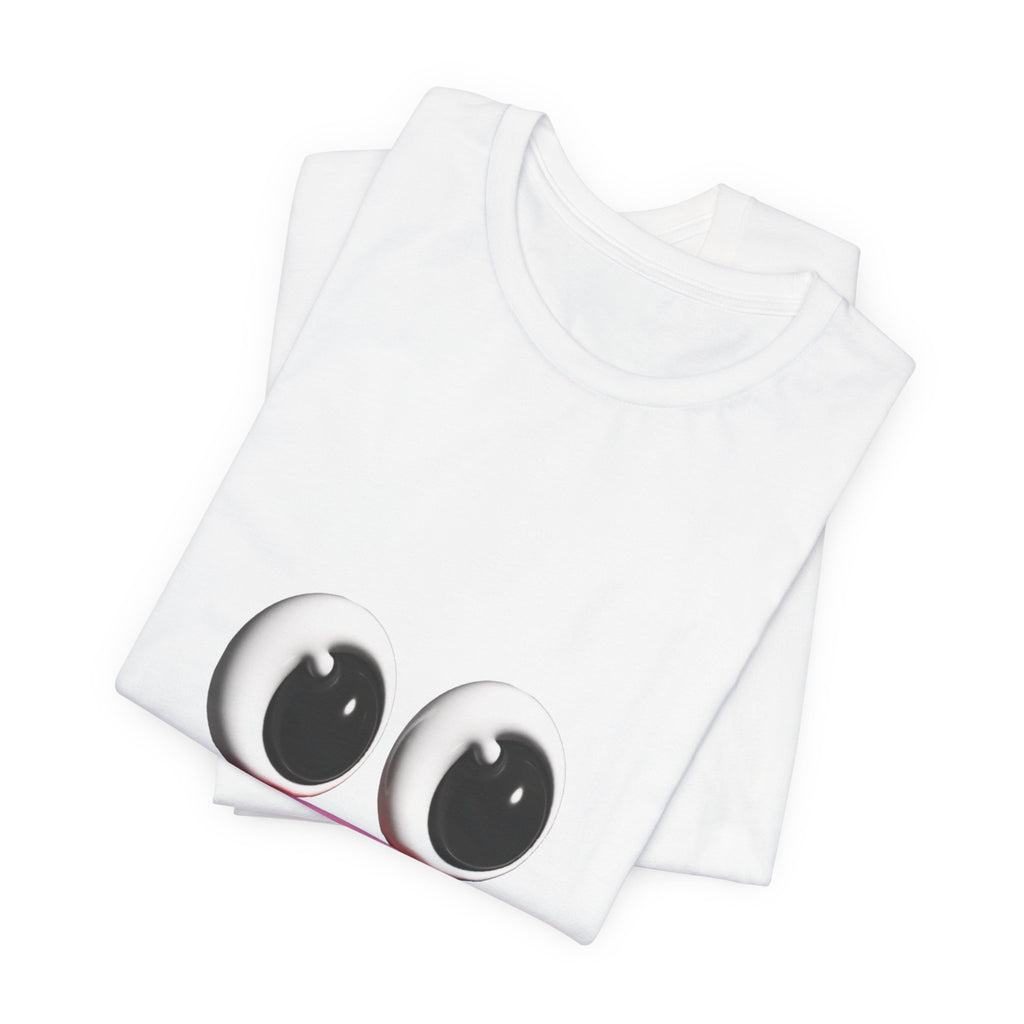 Sad Emoji Face T-Shirt — Cute Pink Pout Graphic Tee