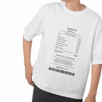 Jesus Receipt  Minimal T-Shirt — Faith-Based Scripture Tee (Romans 5:8)