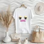Unimpressed Mood Face T-Shirt – Funny Minimalist Graphic Tee Face