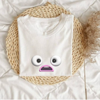 Shocked Face Expression Emoji Face Cute T-Shirt — Funny Minimal Mood Graphic Tee