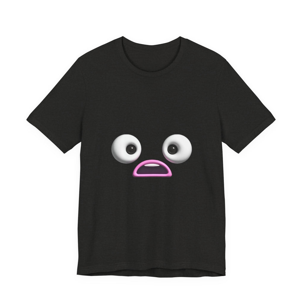 Shocked Face Expression Emoji Face Cute T-Shirt — Funny Minimal Mood Graphic Tee