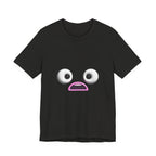 Shocked Face Expression Emoji Face Cute T-Shirt — Funny Minimal Mood Graphic Tee