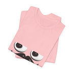 Funny Mustache Eyes T-Shirt – Minimalist Humor Emoji Face Graphic Tee