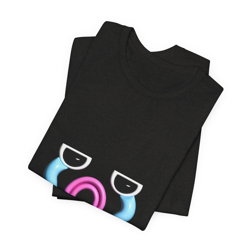 Sad but cute Emoji Face T-Shirt — Minimal Relatable Aesthetic Graphic Tee