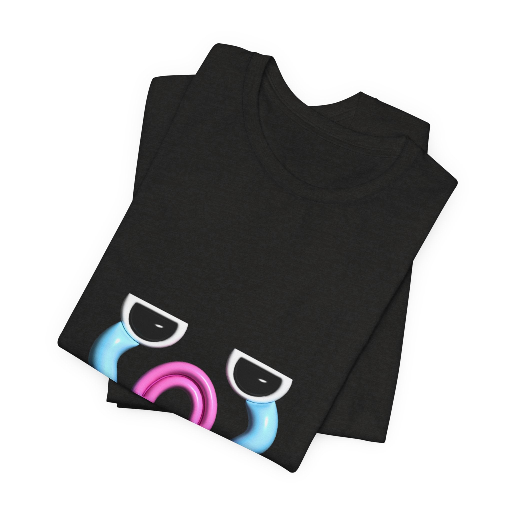 Sad but cute Emoji Face T-Shirt — Minimal Relatable Aesthetic Graphic Tee