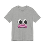 Sad Emoji Face T-Shirt — Cute Pink Pout Graphic Tee