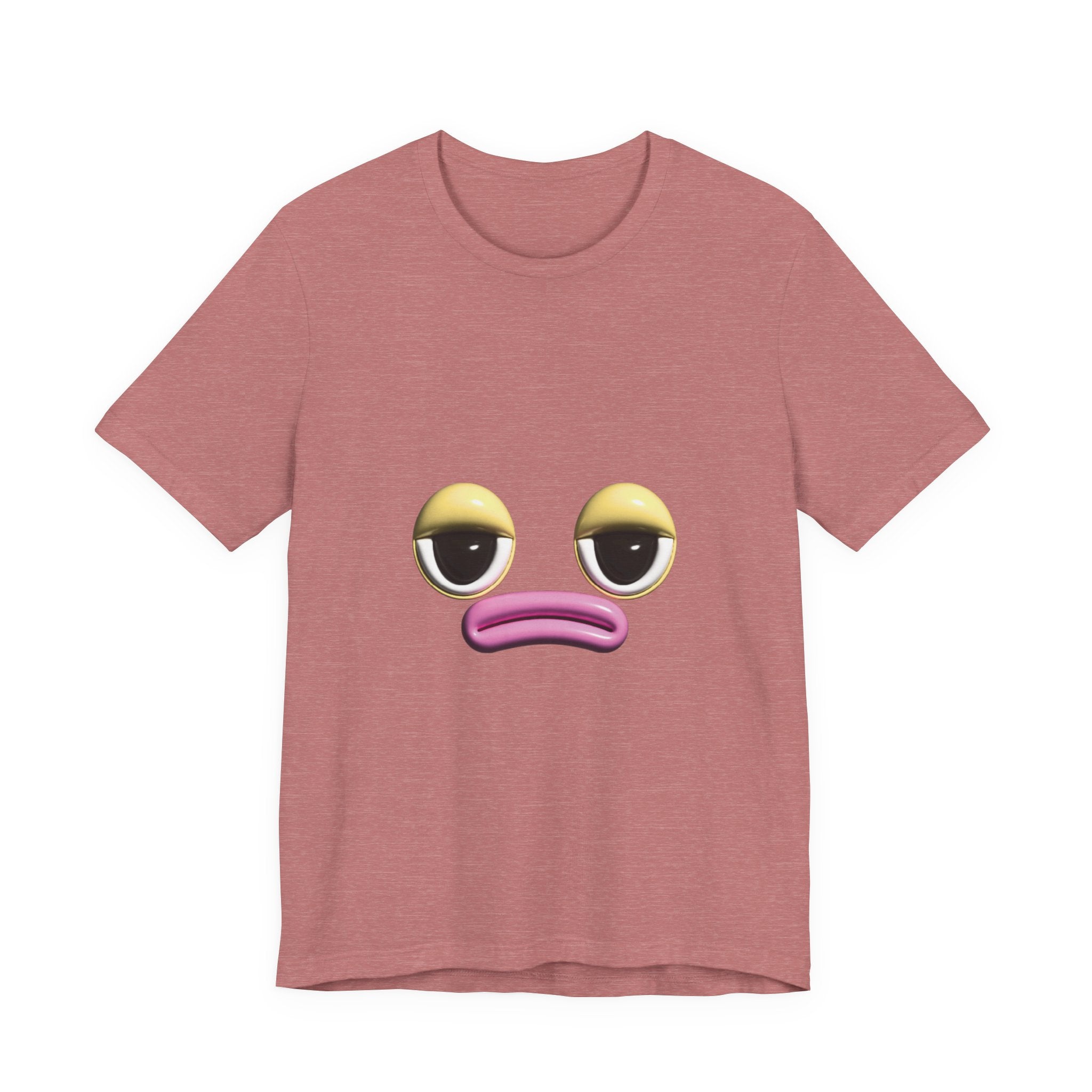 Unimpressed Mood Face T-Shirt – Funny Minimalist Graphic Tee Face