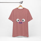 Shocked Face Expression Emoji Face Cute T-Shirt — Funny Minimal Mood Graphic Tee