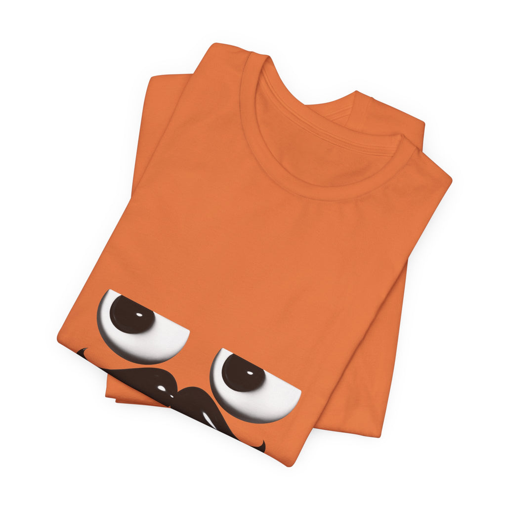 Funny Mustache Eyes T-Shirt – Minimalist Humor Emoji Face Graphic Tee