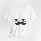 Funny Mustache Eyes T-Shirt – Minimalist Humor Emoji Face Graphic Tee