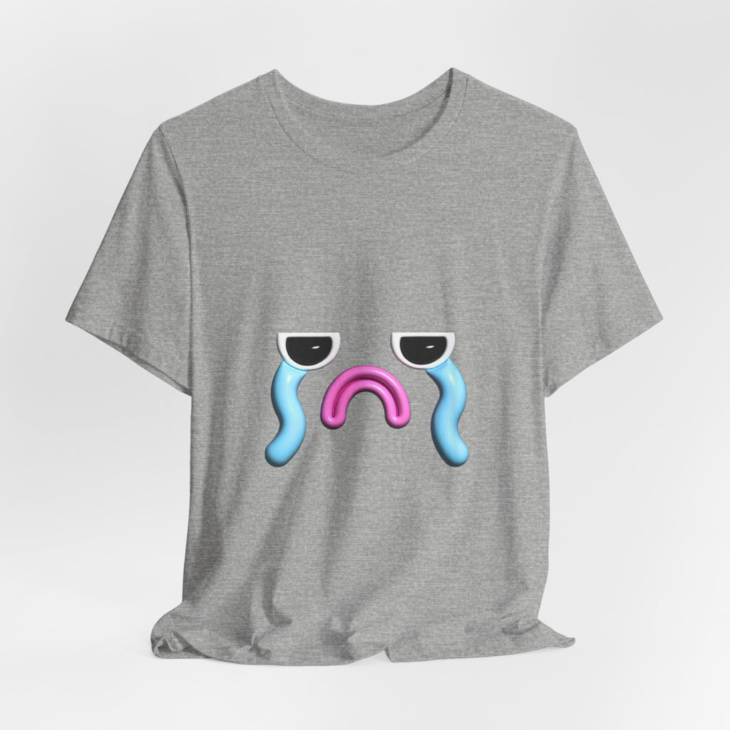 Sad but cute Emoji Face T-Shirt — Minimal Relatable Aesthetic Graphic Tee