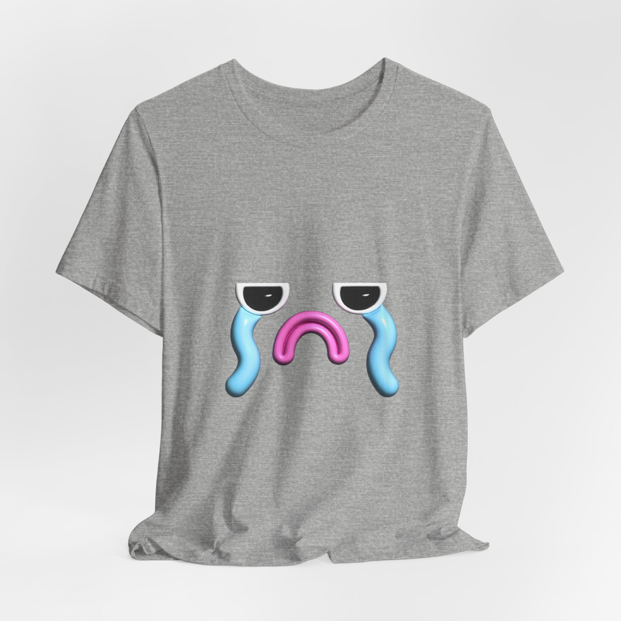 Sad but cute Emoji Face T-Shirt — Minimal Relatable Aesthetic Graphic Tee