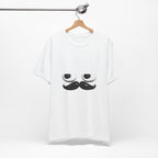Funny Mustache Eyes T-Shirt – Minimalist Humor Emoji Face Graphic Tee