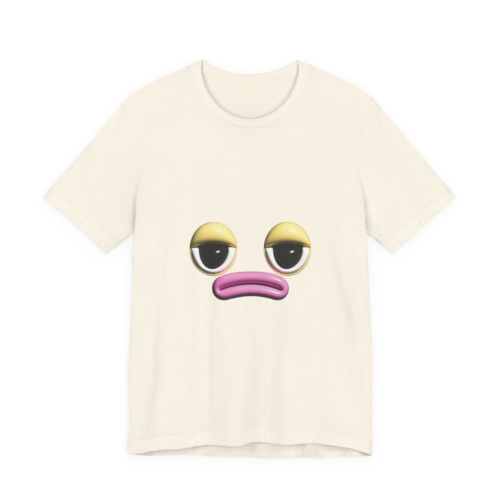 Unimpressed Mood Face T-Shirt – Funny Minimalist Graphic Tee Face