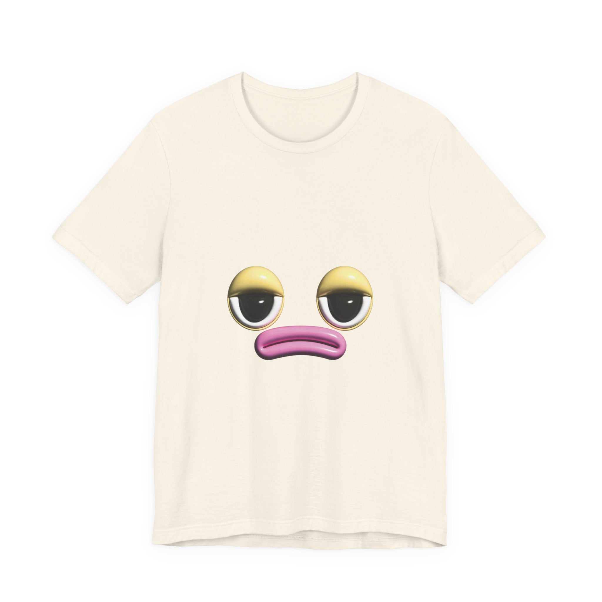 Unimpressed Mood Face T-Shirt – Funny Minimalist Graphic Tee Face