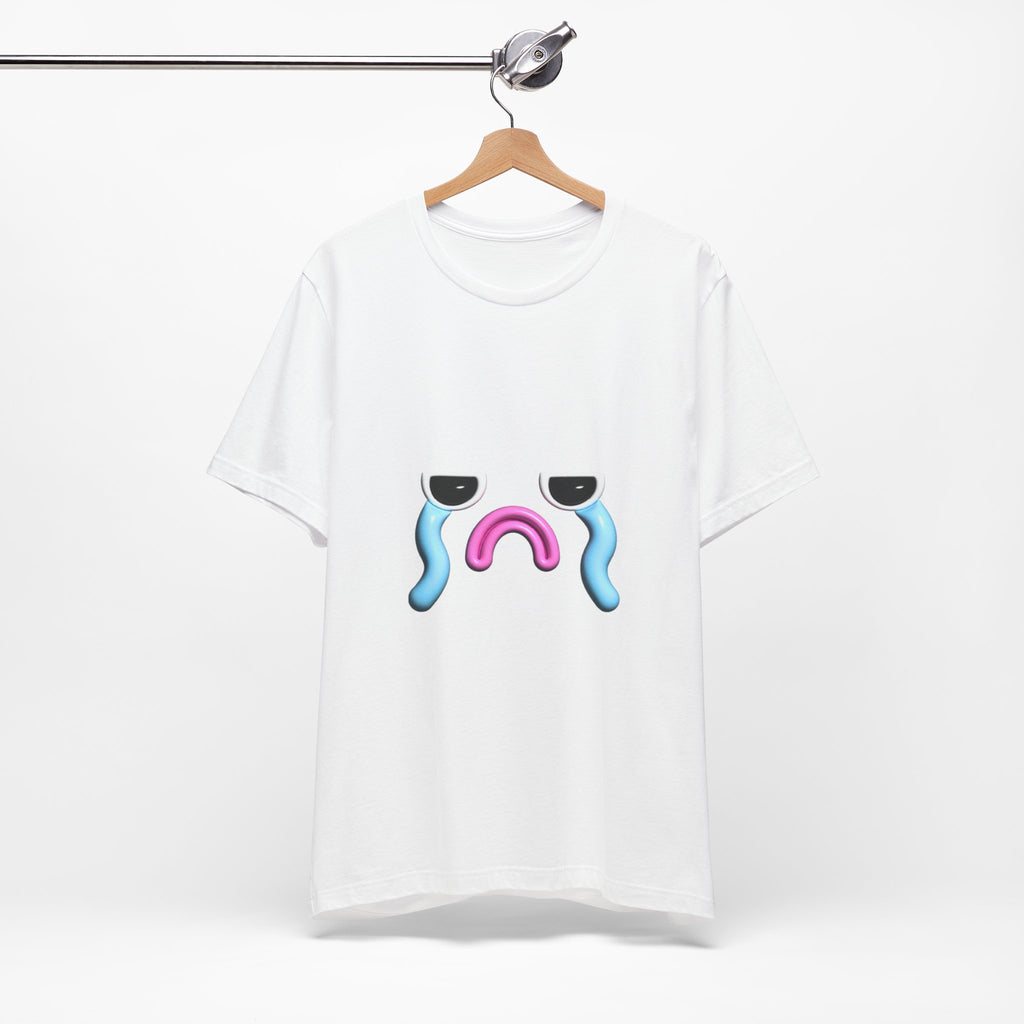 Sad but cute Emoji Face T-Shirt — Minimal Relatable Aesthetic Graphic Tee
