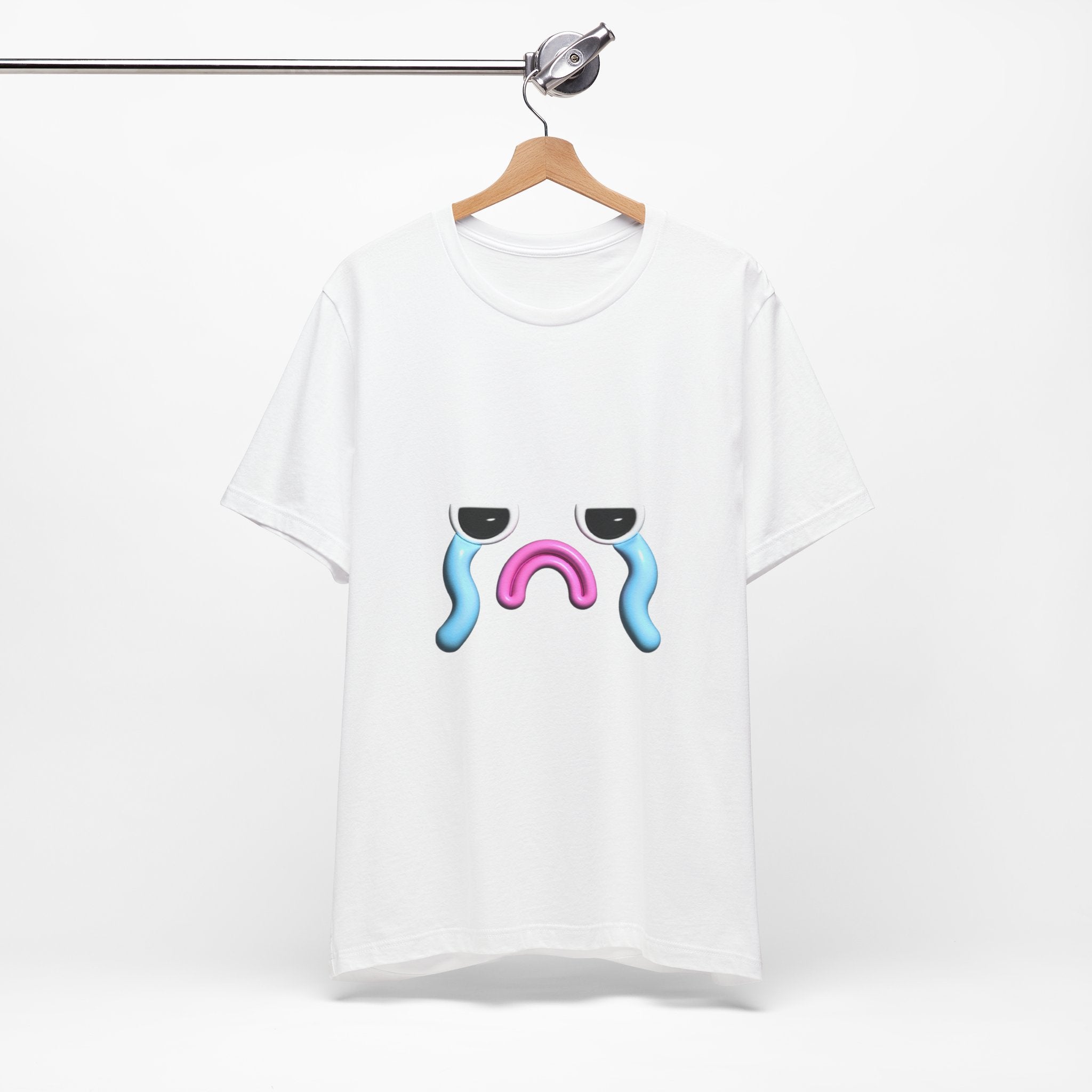 Sad but cute Emoji Face T-Shirt — Minimal Relatable Aesthetic Graphic Tee