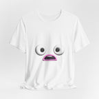 Shocked Face Expression Emoji Face Cute T-Shirt — Funny Minimal Mood Graphic Tee
