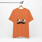 Funny Mustache Eyes T-Shirt – Minimalist Humor Emoji Face Graphic Tee