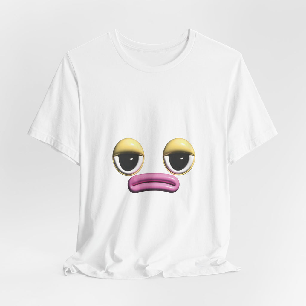 Unimpressed Mood Face T-Shirt – Funny Minimalist Graphic Tee Face
