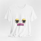 Unimpressed Mood Face T-Shirt – Funny Minimalist Graphic Tee Face