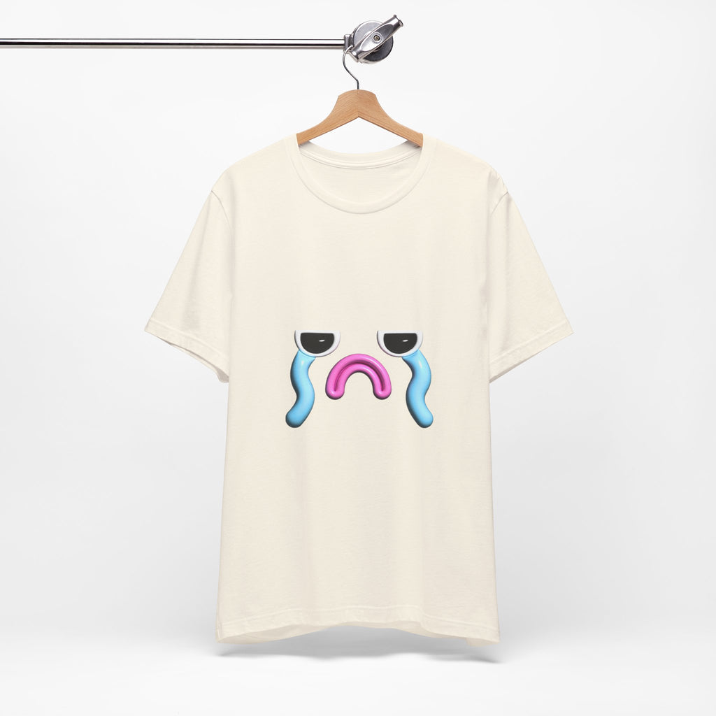 Sad but cute Emoji Face T-Shirt — Minimal Relatable Aesthetic Graphic Tee