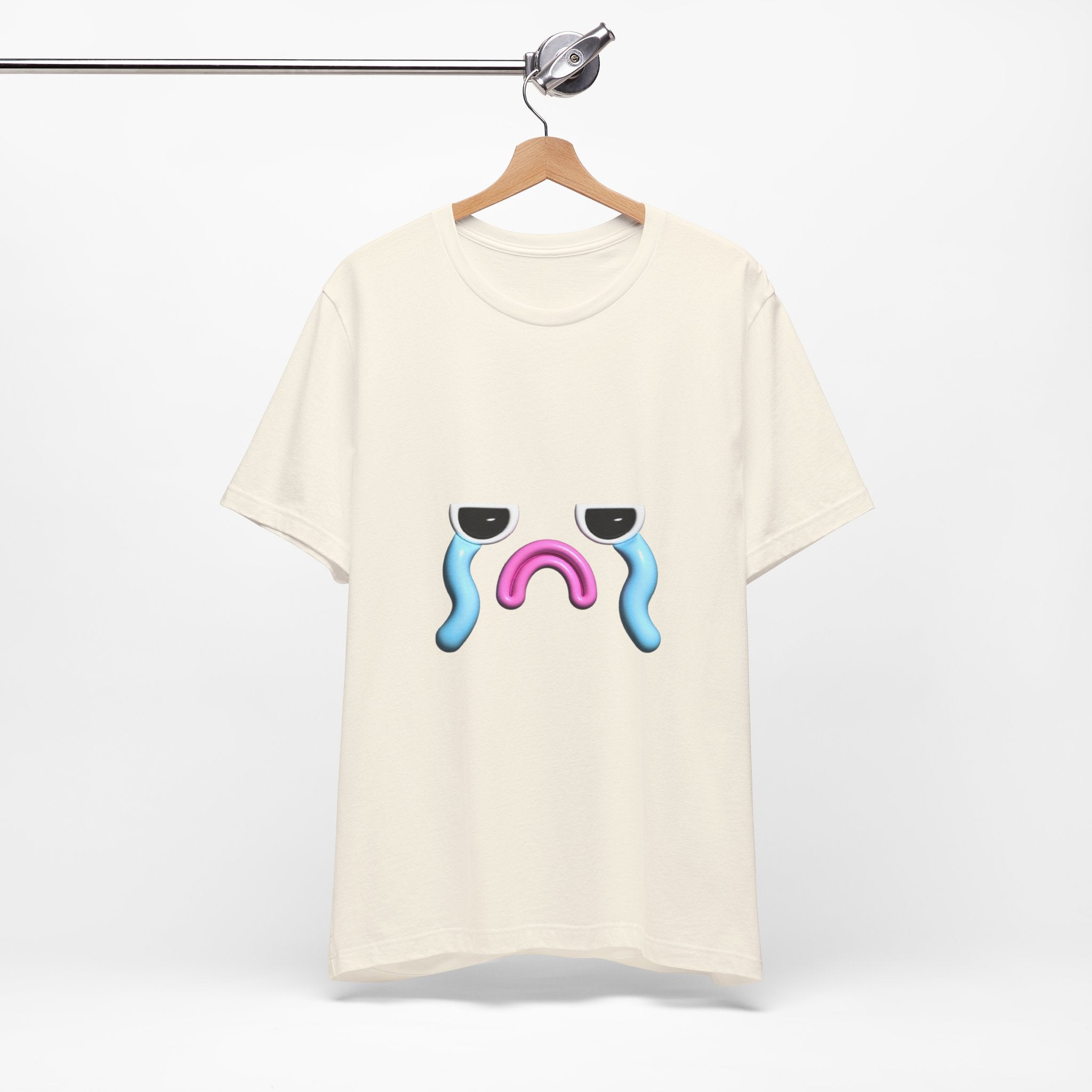 Sad but cute Emoji Face T-Shirt — Minimal Relatable Aesthetic Graphic Tee