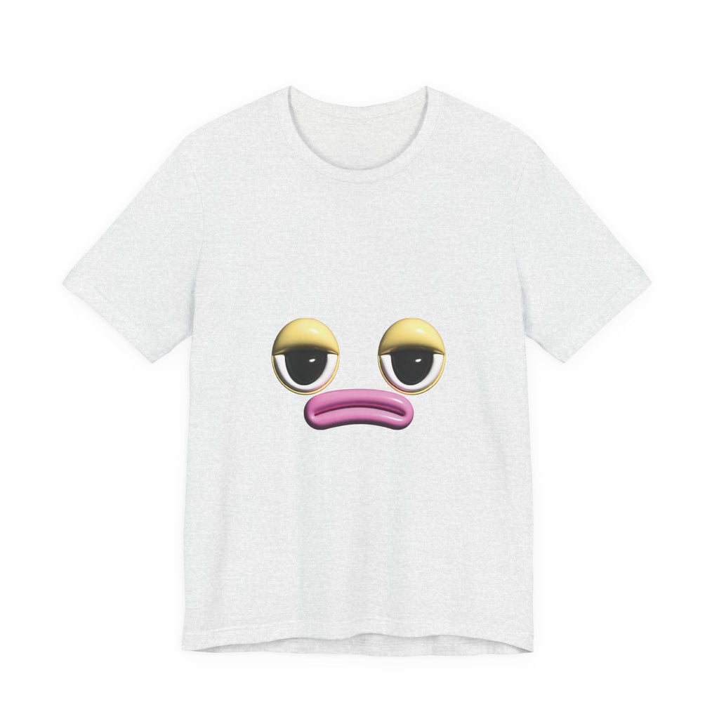 Unimpressed Mood Face T-Shirt – Funny Minimalist Graphic Tee Face