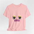 Unimpressed Mood Face T-Shirt – Funny Minimalist Graphic Tee Face