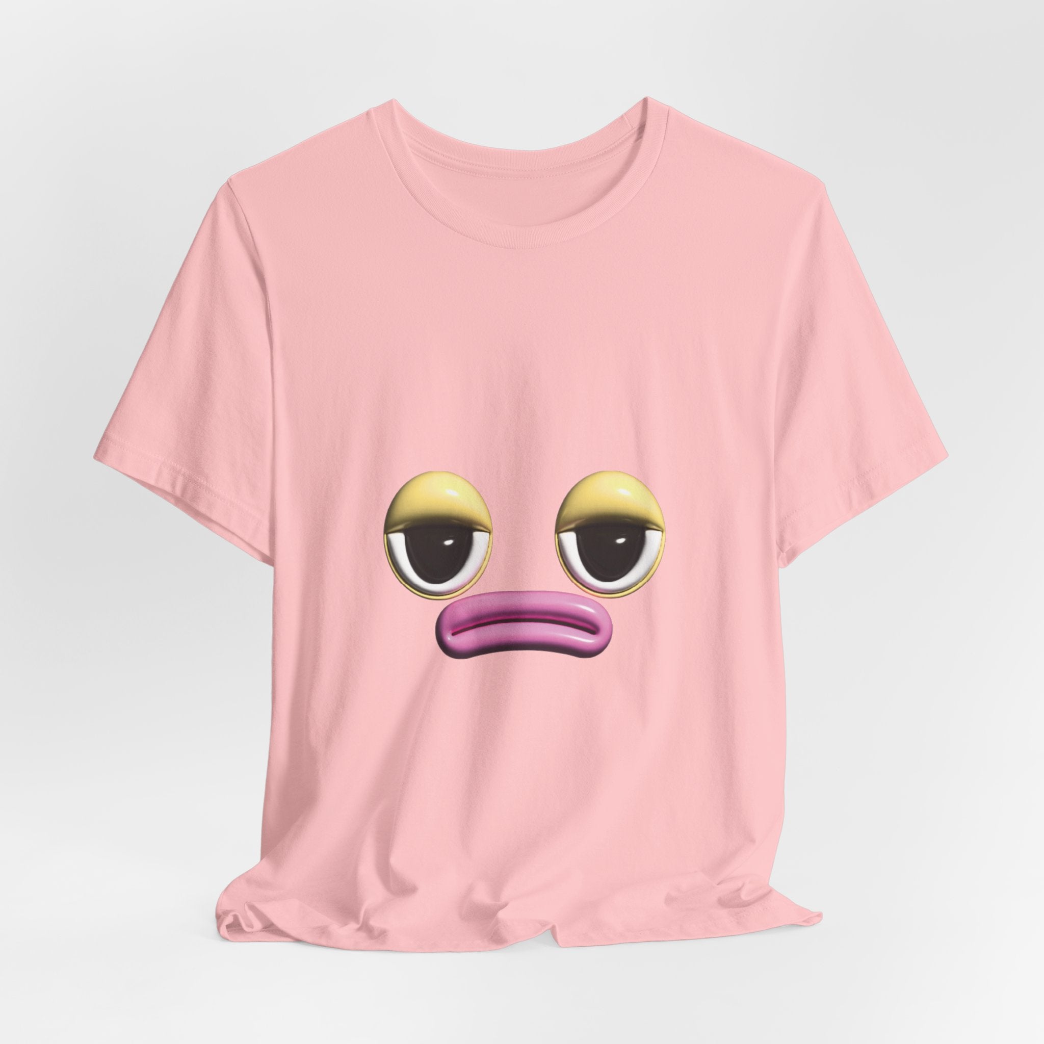 Unimpressed Mood Face T-Shirt – Funny Minimalist Graphic Tee Face