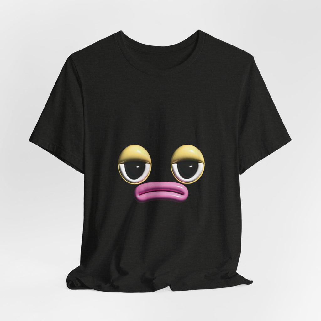 Unimpressed Mood Face T-Shirt – Funny Minimalist Graphic Tee Face