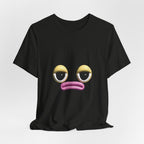 Unimpressed Mood Face T-Shirt – Funny Minimalist Graphic Tee Face