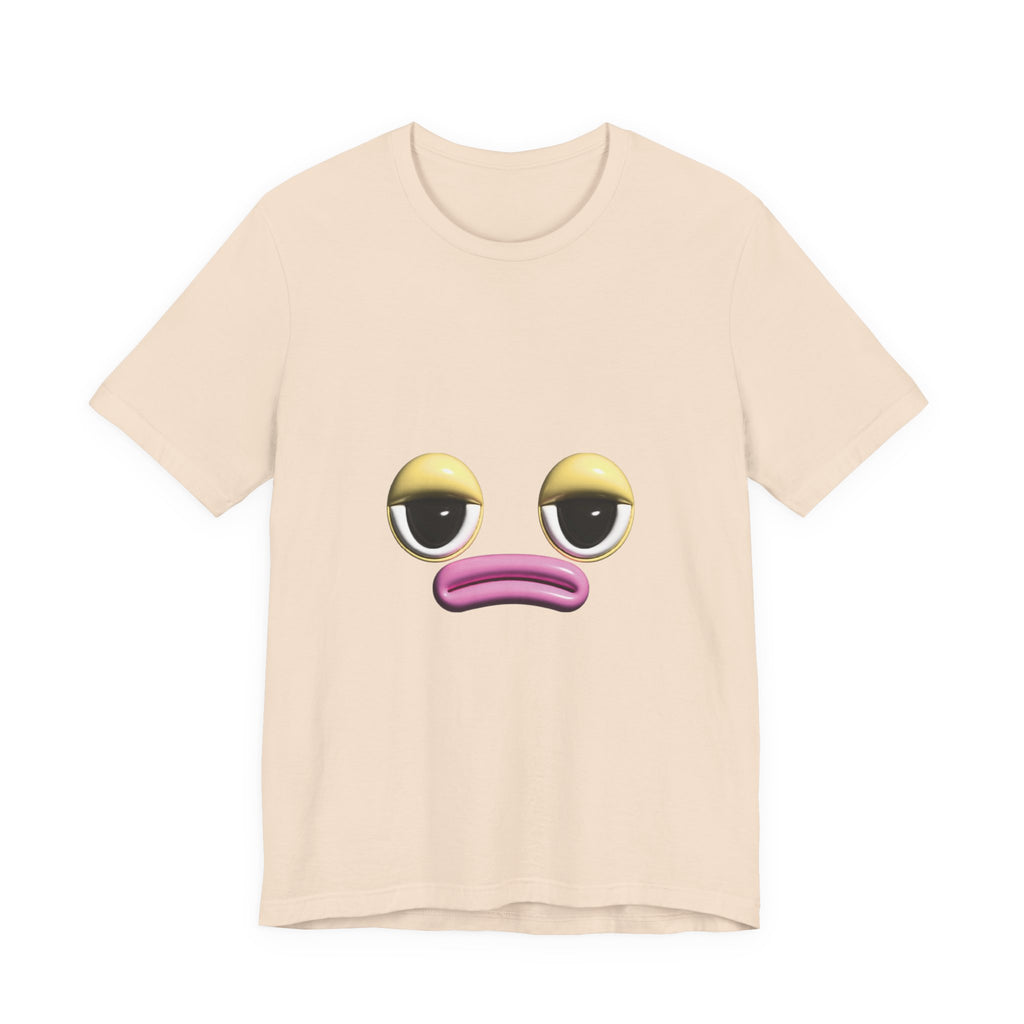 Unimpressed Mood Face T-Shirt – Funny Minimalist Graphic Tee Face