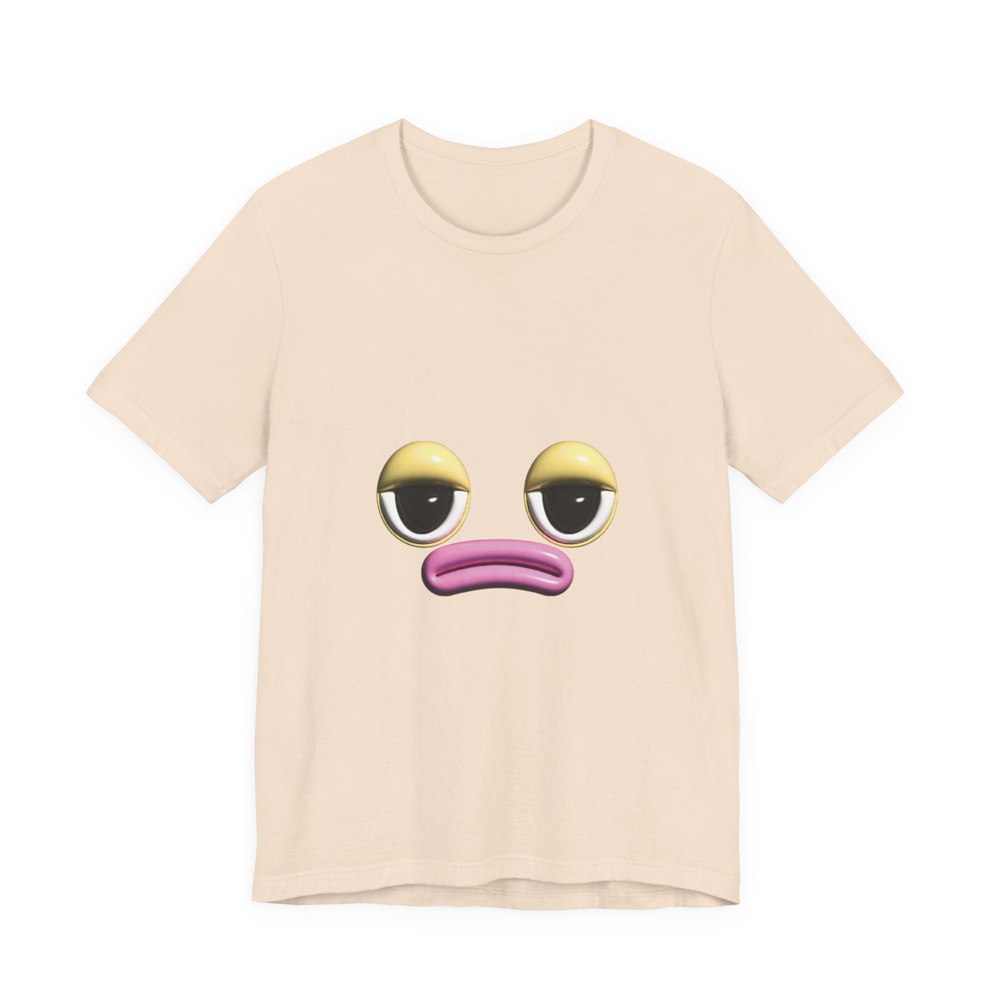 Unimpressed Mood Face T-Shirt – Funny Minimalist Graphic Tee Face