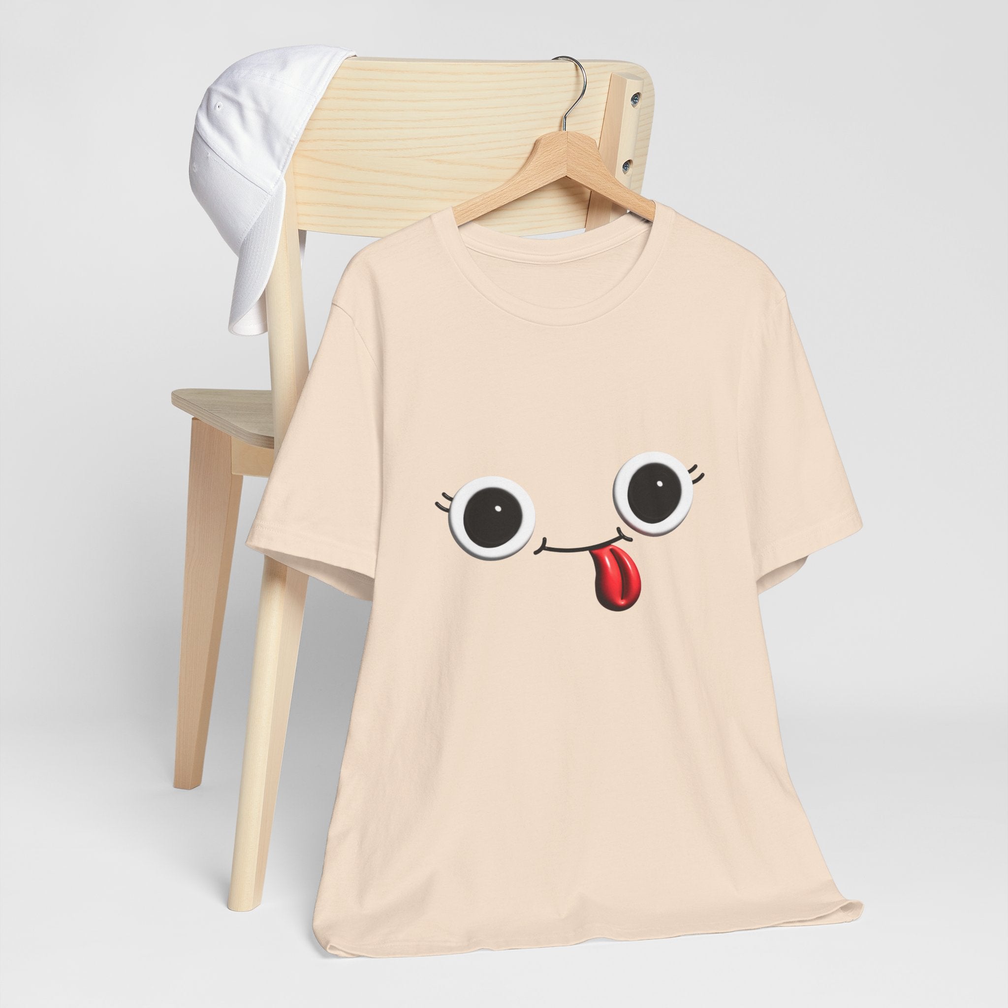 Cute Silly Emoji Face T-Shirt — Minimal Cute Graphic Tee