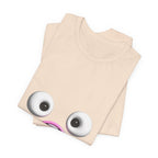 Shocked Face Expression Emoji Face Cute T-Shirt — Funny Minimal Mood Graphic Tee