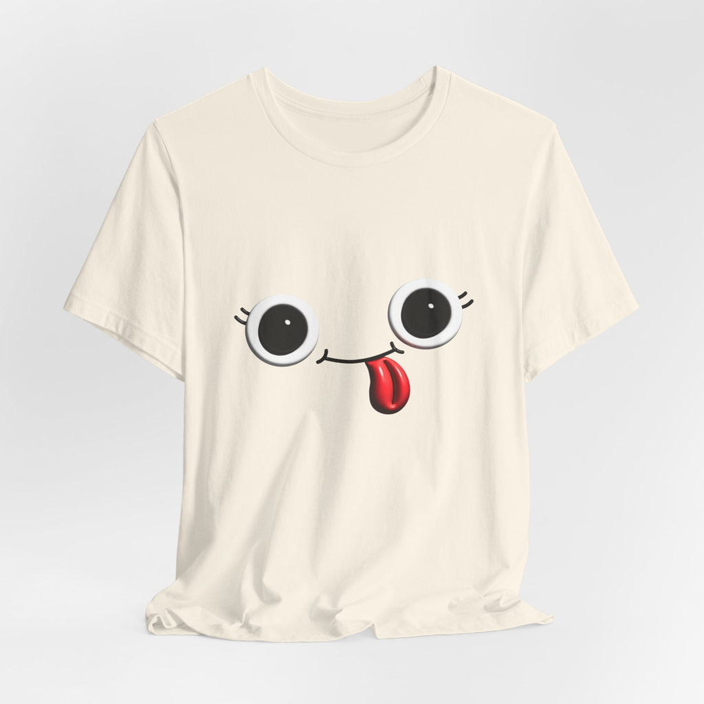 Cute Silly Emoji Face T-Shirt — Minimal Cute Graphic Tee