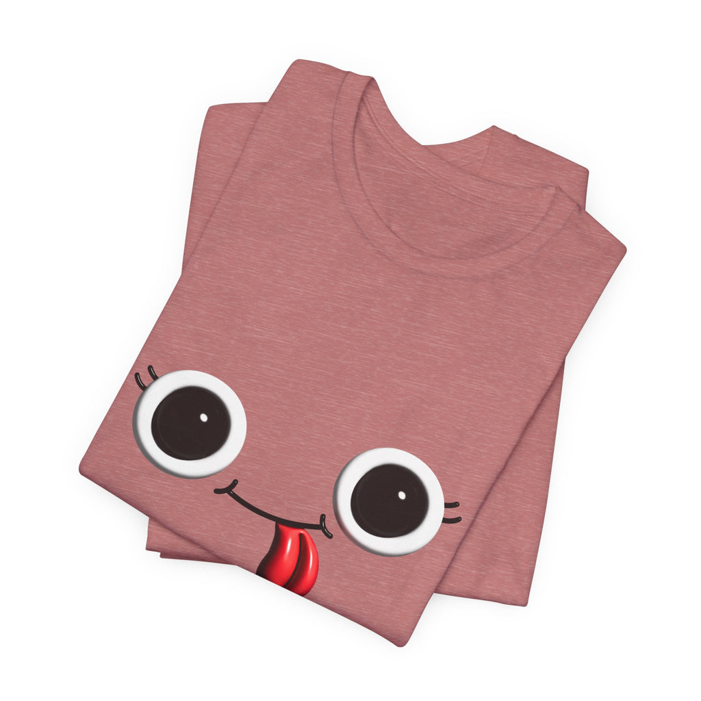 Cute Silly Emoji Face T-Shirt — Minimal Cute Graphic Tee