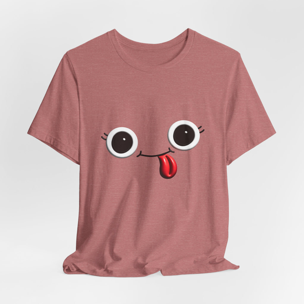 Cute Silly Emoji Face T-Shirt — Minimal Cute Graphic Tee