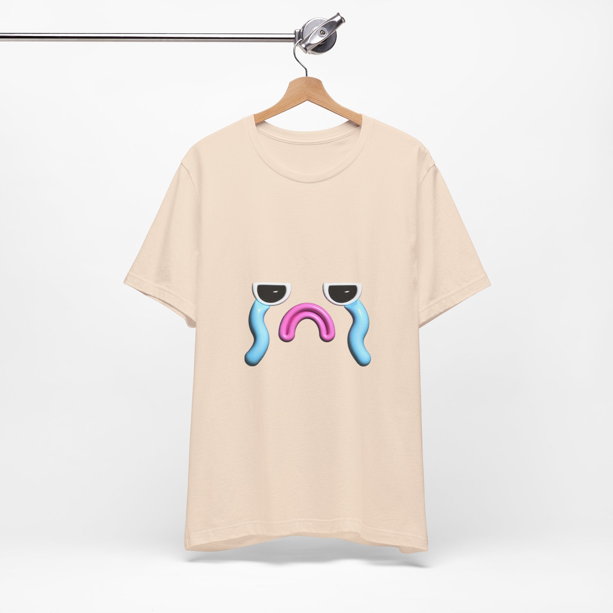 Sad but cute Emoji Face T-Shirt — Minimal Relatable Aesthetic Graphic Tee