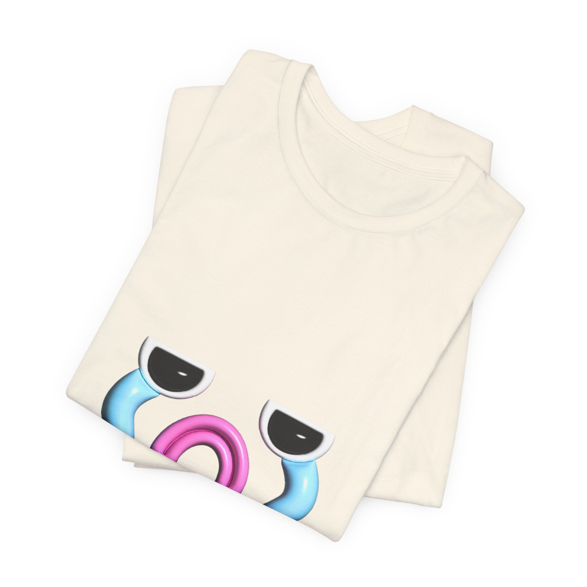 Sad but cute Emoji Face T-Shirt — Minimal Relatable Aesthetic Graphic Tee