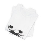 Funny Mustache Eyes T-Shirt – Minimalist Humor Emoji Face Graphic Tee