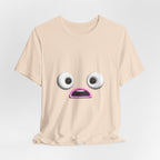 Shocked Face Expression Emoji Face Cute T-Shirt — Funny Minimal Mood Graphic Tee