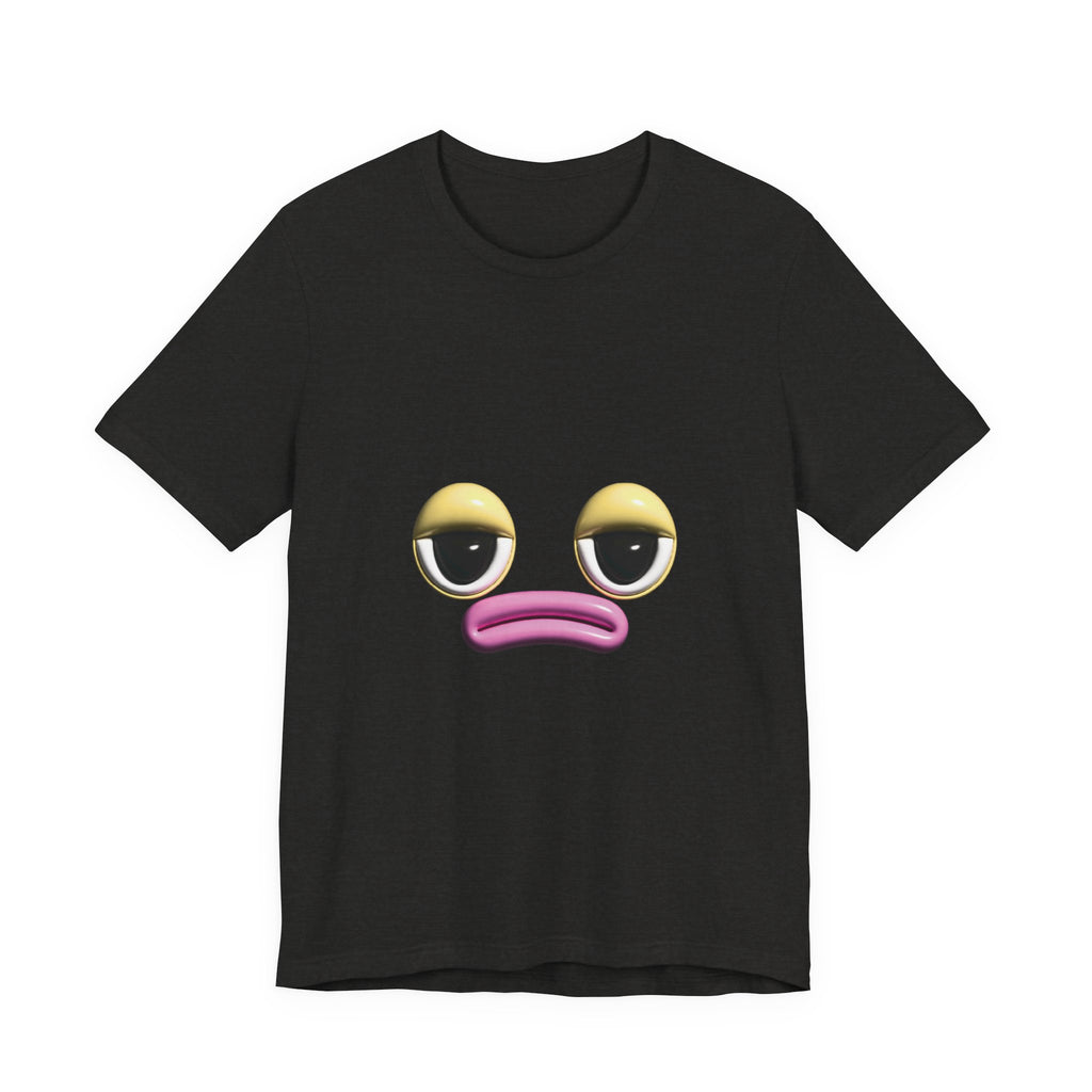 Unimpressed Mood Face T-Shirt – Funny Minimalist Graphic Tee Face