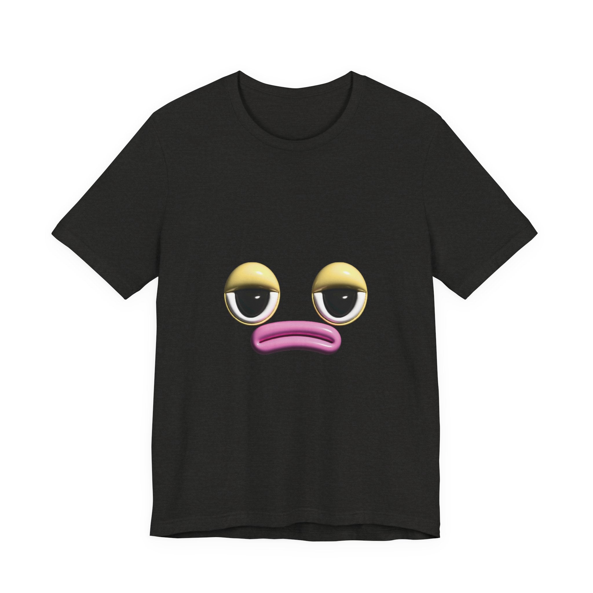 Unimpressed Mood Face T-Shirt – Funny Minimalist Graphic Tee Face