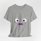Shocked Face Expression Emoji Face Cute T-Shirt — Funny Minimal Mood Graphic Tee