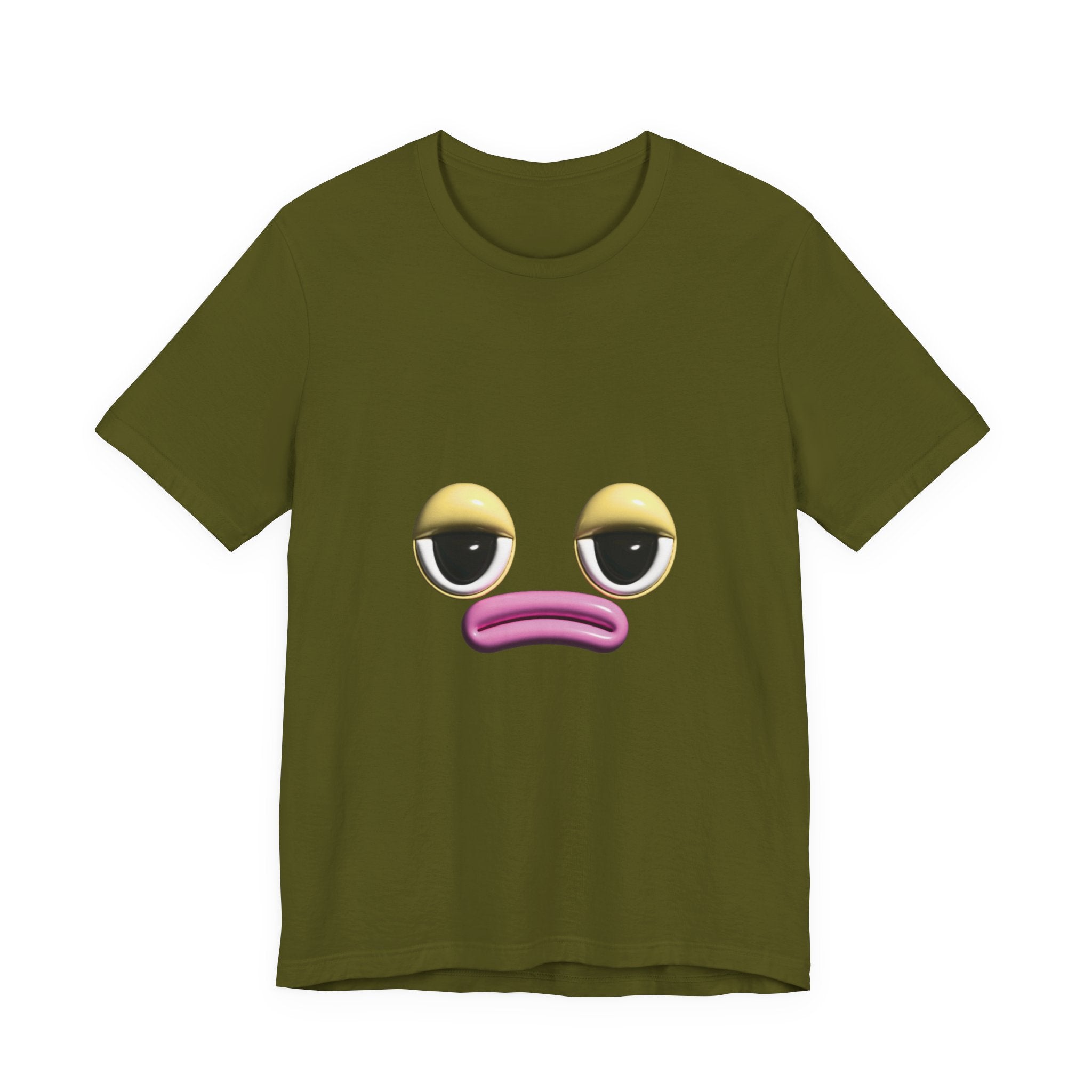 Unimpressed Mood Face T-Shirt – Funny Minimalist Graphic Tee Face