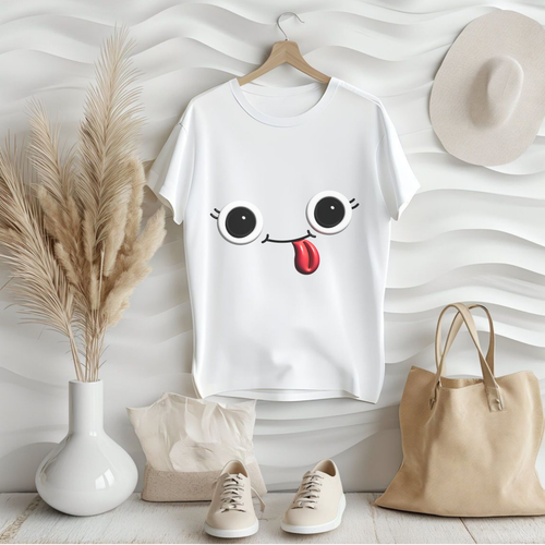 https://word-today.myshopify.com › products › cute-silly-emoji-face-t-shirt-minimal-cute-graphic-tee