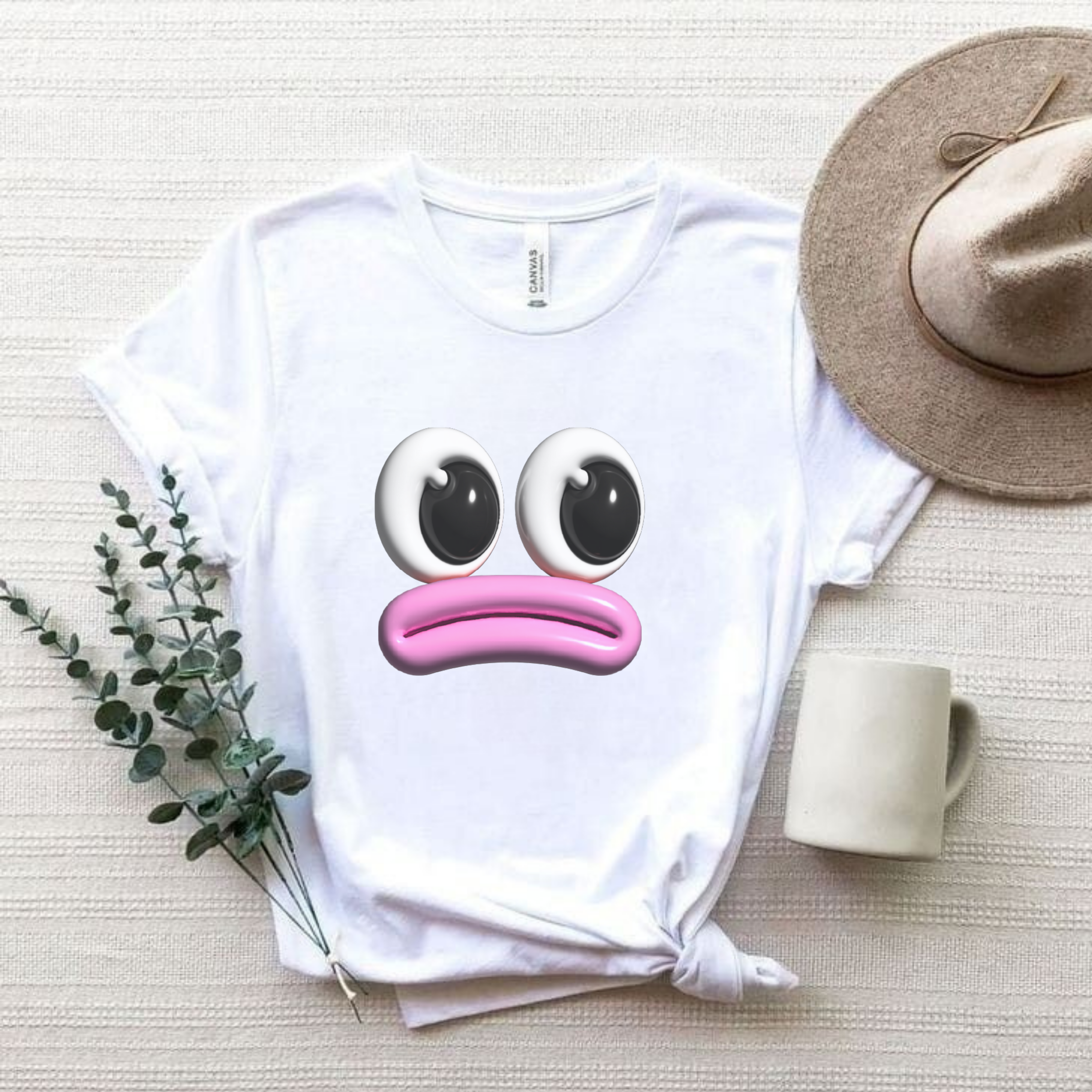 https://word-today.myshopify.com › products › sad-emoji-face-t-shirt-cute-pink-pout-graphic-tee